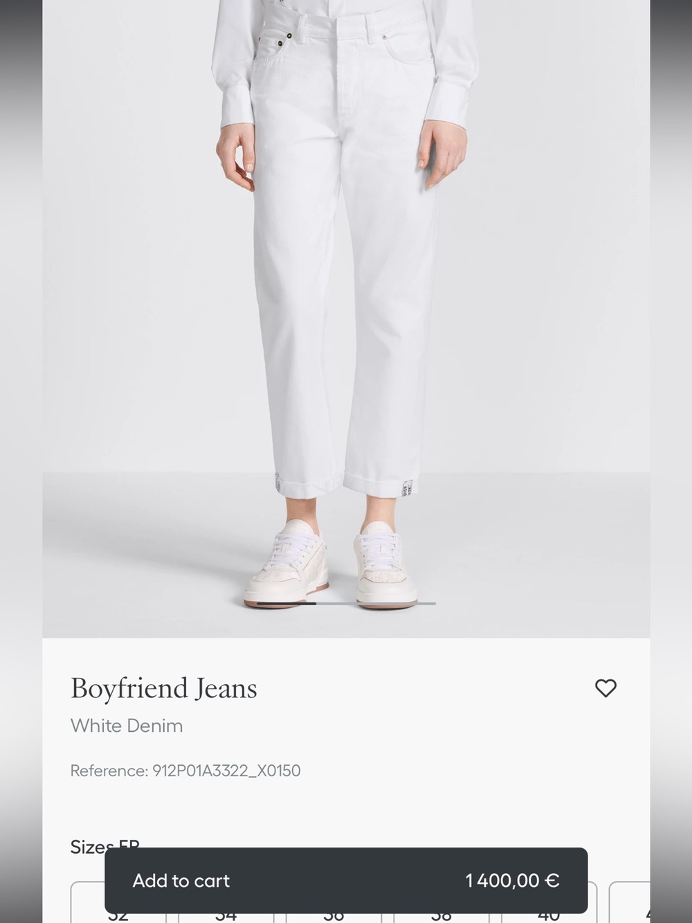 Dior Boyfriend Jeans
White Denim